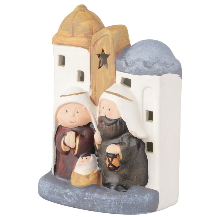 Natividad Naïf iluminada cm 9x6,5x13 h