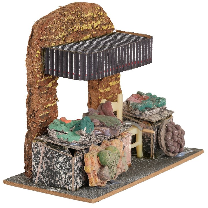 Bottega del fruttivendolo in resina cm 15x8x12,5 h