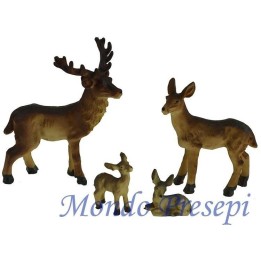 Set 4 cervi in resina