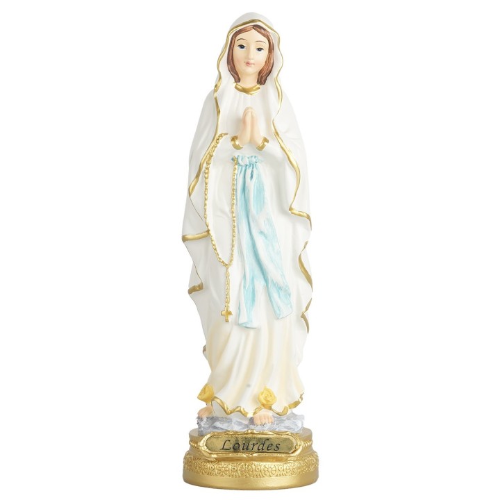 Our Lady of Lourdes 22 cm in resin