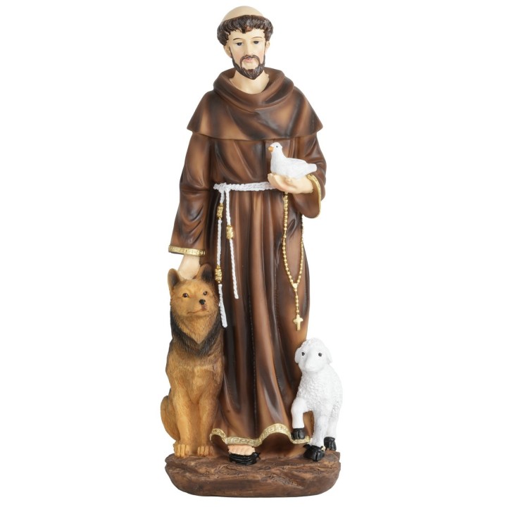 San Francesco 30 cm in resina