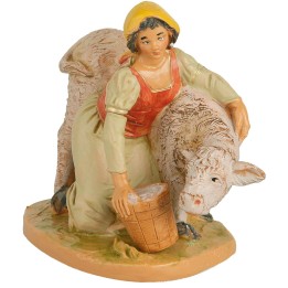 Giovane con vitello serie 12 cm Fontanini