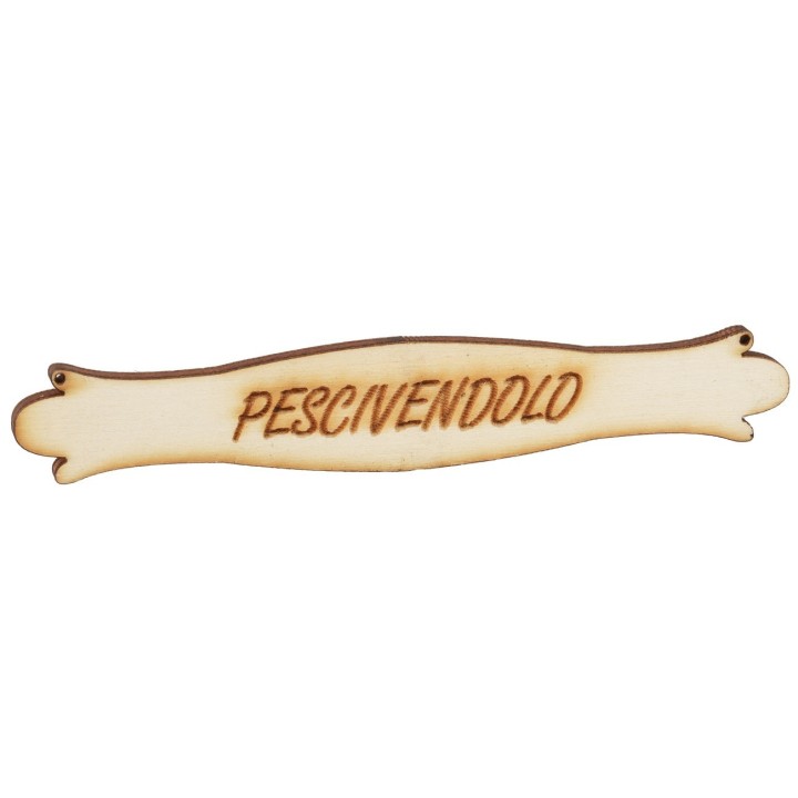 Nativity scene sign in wood 10.5x1.7 cm available with writing: