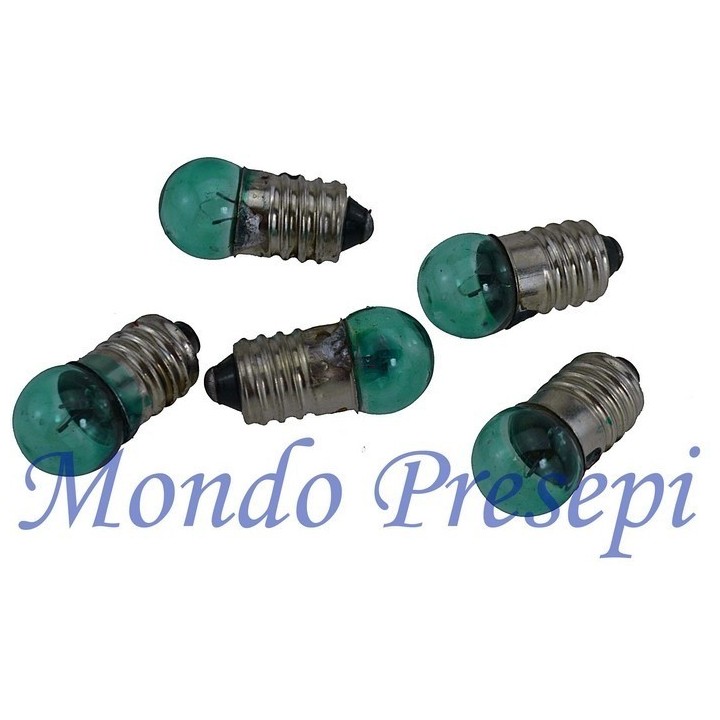 Busta 5 lampadine verdi att. 