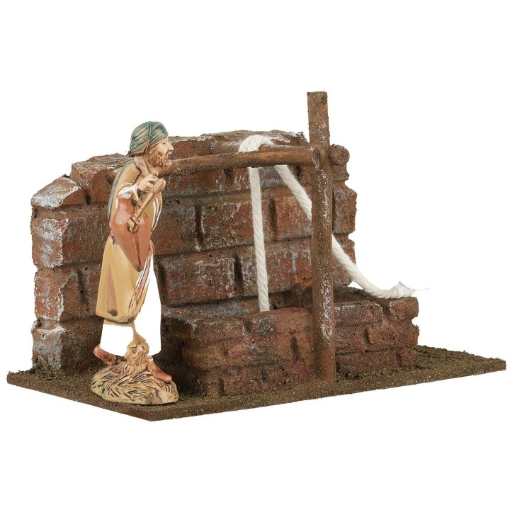 Rustic well, 15x9x10 cm h