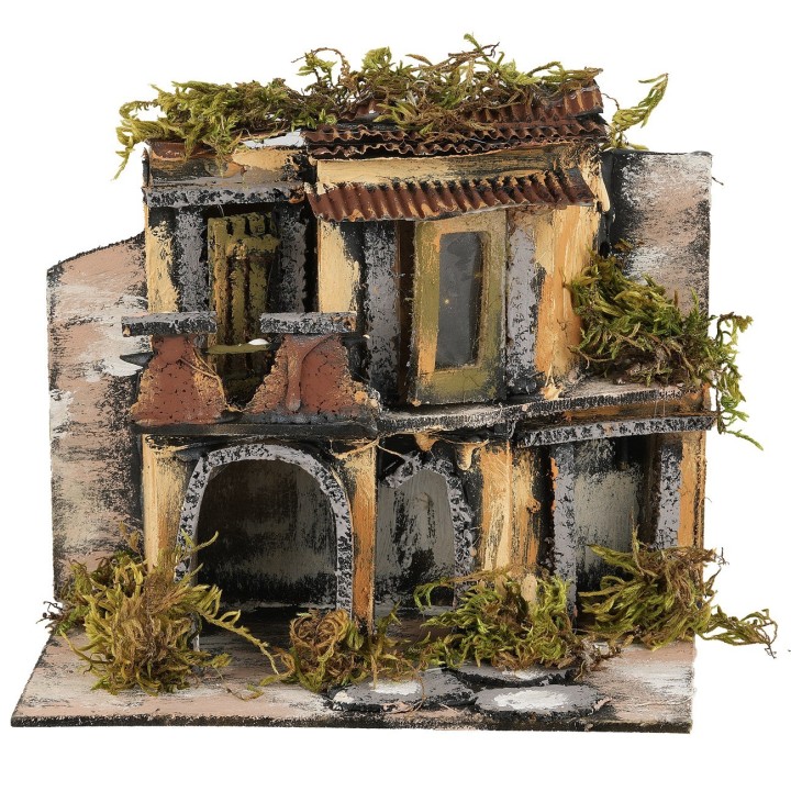 Casa illluminata h 15,5 cm