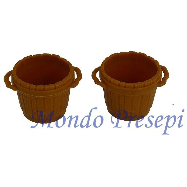 Set of 2 tubs clear Ø cm 2,7