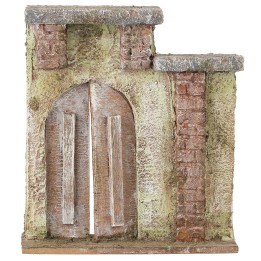Facciata casa con portone cm 14,7x4x16,7 h