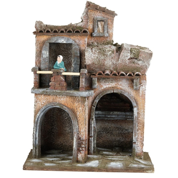 Casa a doppio piano per statuine della serie 10 cm