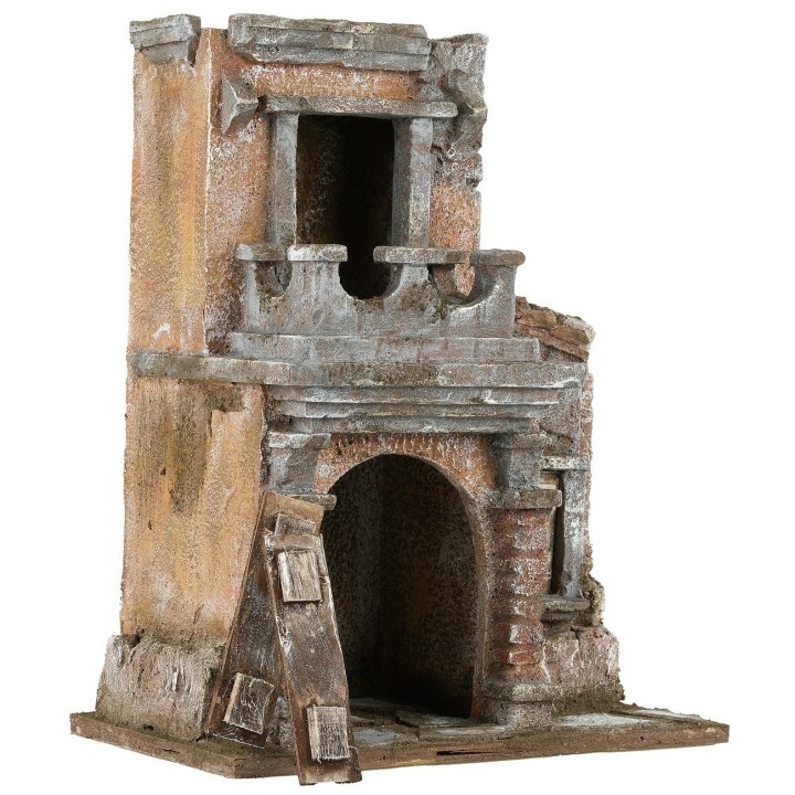 House with balcony for 10 cm series statues