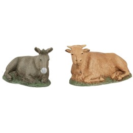 Set asino e bue serie 12cm Landi Moranduzzo
