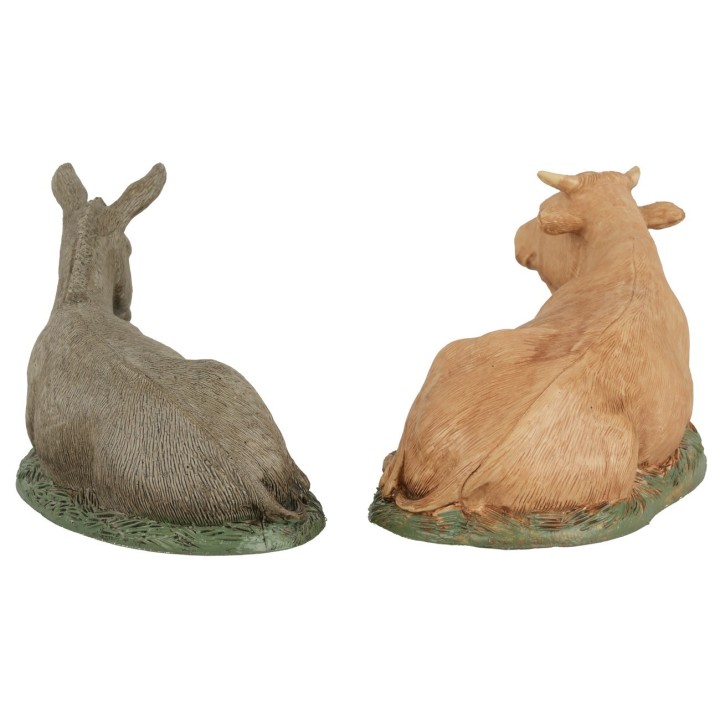 Set asino e bue serie 12 cm Landi Moranduzzo