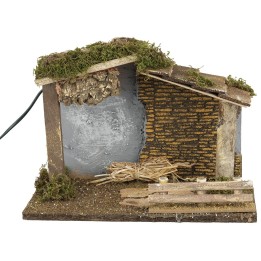 Capanna rustica illuminata per statue serie 10 cm