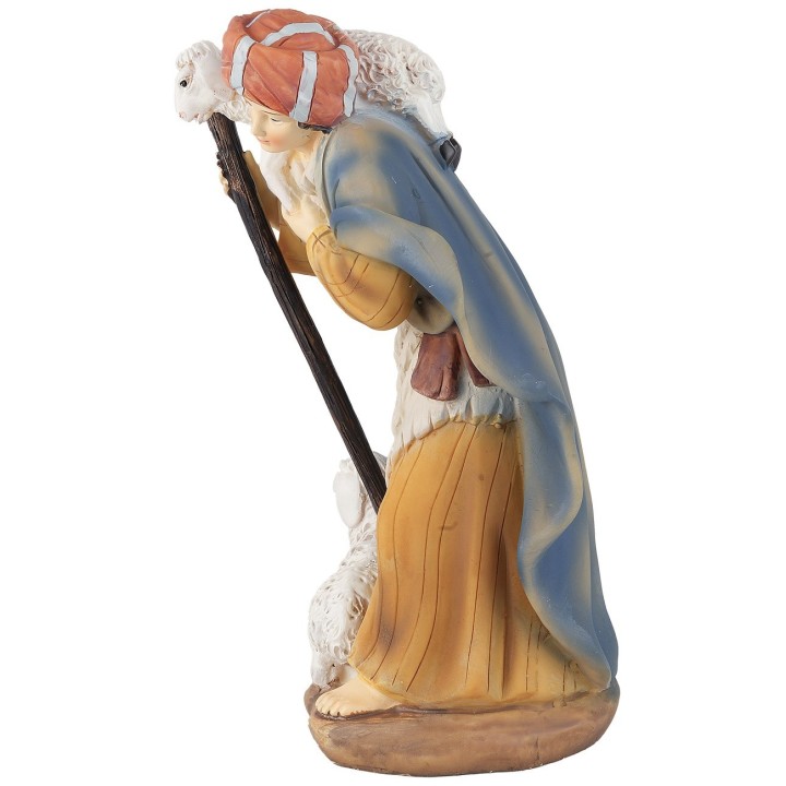 Pastorello con pecore in resina 20 cm
