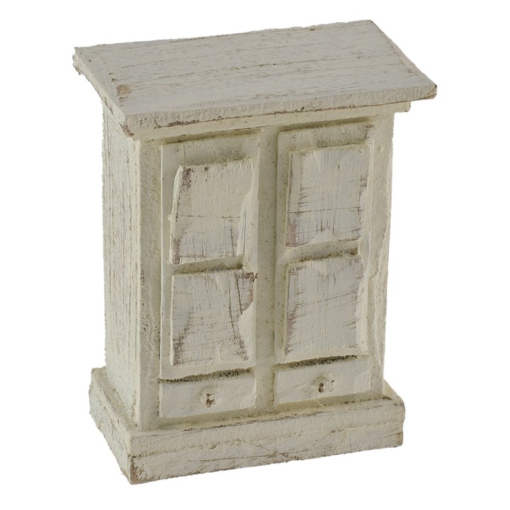 Armadio bianco per statue 6 cm