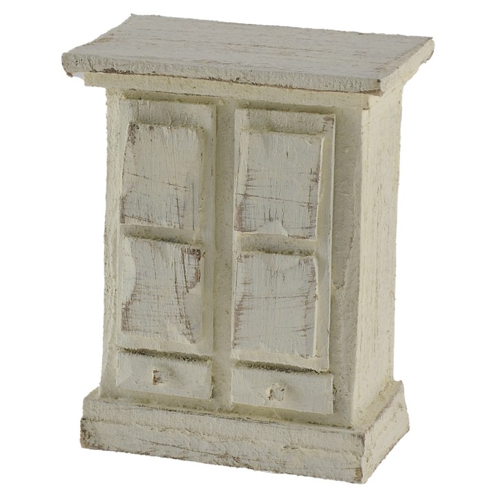 Armario blanco para estatuas 6 cm