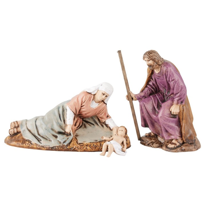 Nativity with Reclining Mary, 10 cm series by Landi Moranduzzo