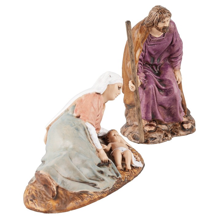 Nativity with Reclining Mary, 10 cm series by Landi Moranduzzo