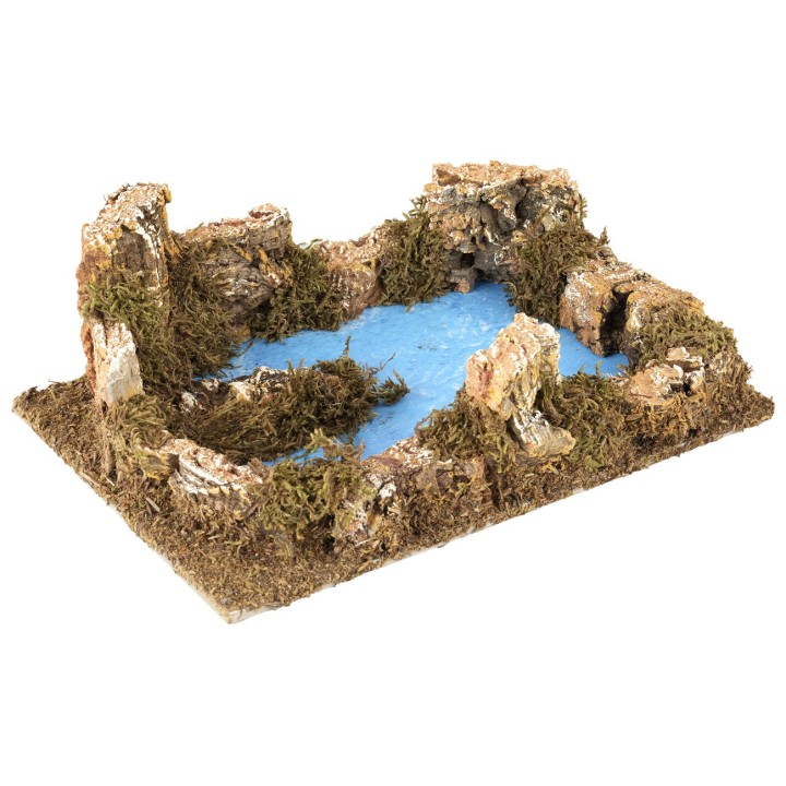 Lake with rocks 20x14x7 cm
