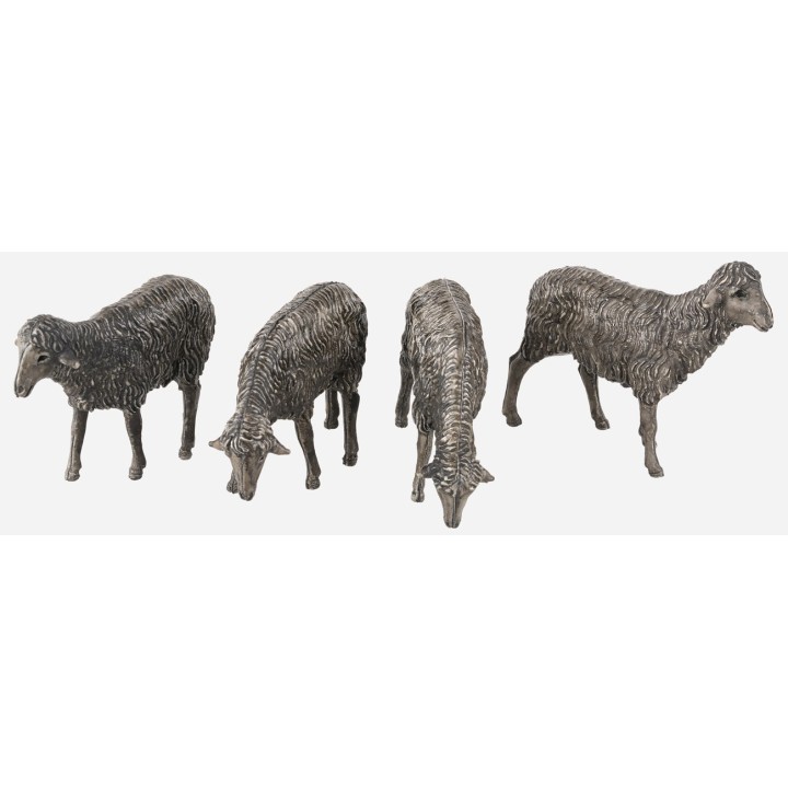 Set 4 pecore nere della serie 12 cm Landi Moranduzzo