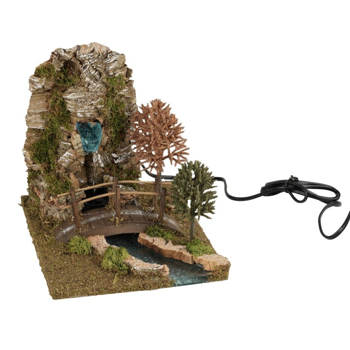 Cascata funzionante con fiume 20x25x21,5 cm