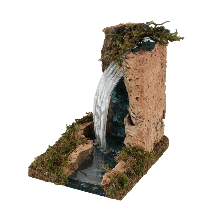 Cascata nella roccia con fiume effetto profondità cm 10x13x13,5