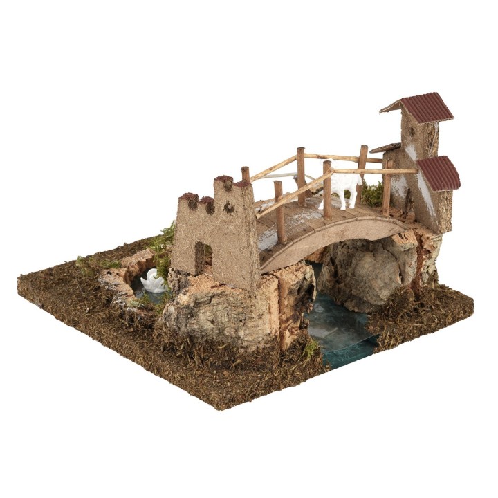 Lago de montaña efecto profundidad cm 20x20x15 h