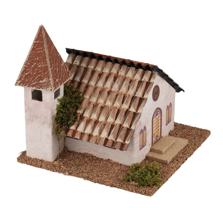 Chiesa con campanile cm 12,5x12,5x12 h