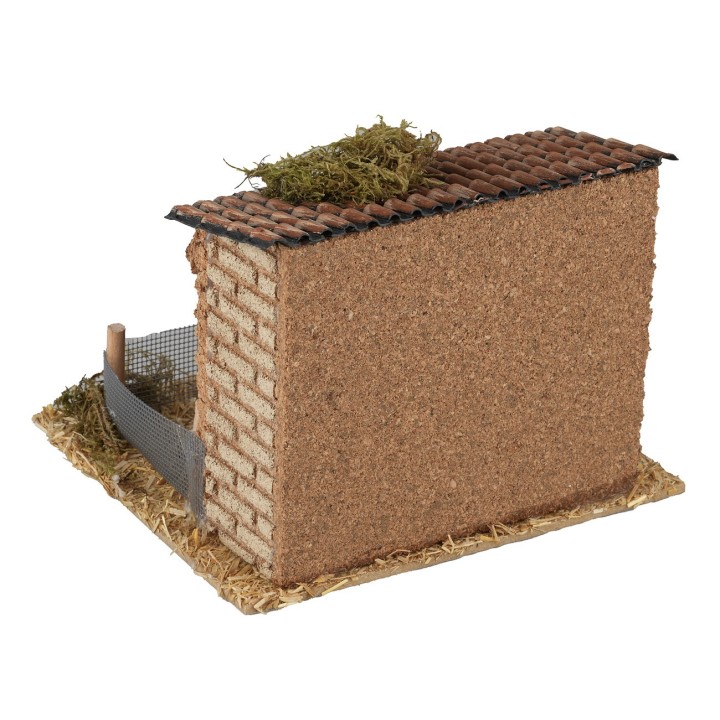 Establo con corral para animales 14x16x11,5 cm