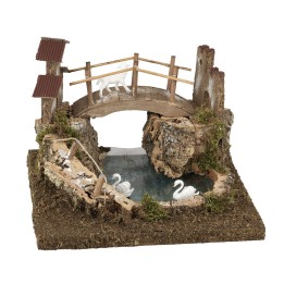 Mountain lake with depth effect cm 20x20x15 h