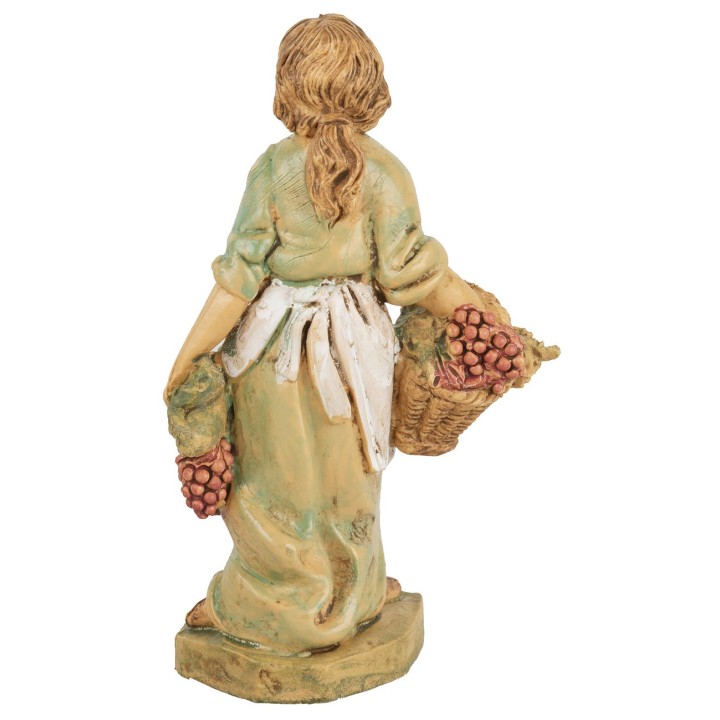 Woman with a basket of grapes 10 cm Euromarchi lux