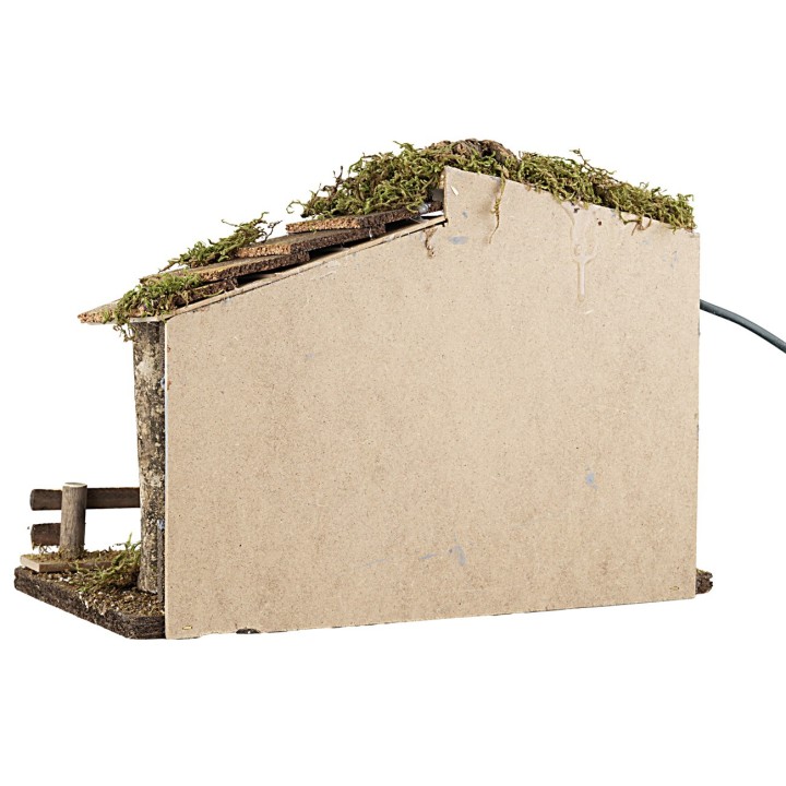 Capanna rustica illuminata per statue serie 10 cm