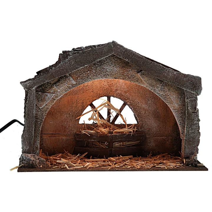 Illuminated polystyrene hut, 29x15x20 cm h