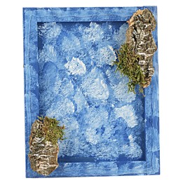 Mar abierto con rocas 19x15 cm