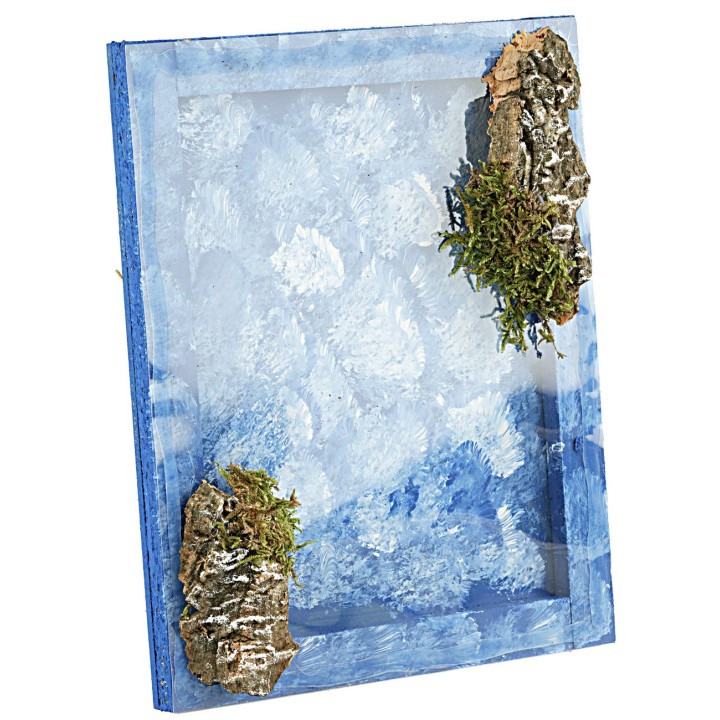 Mar abierto con rocas 19x15 cm