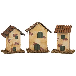 Set de 3 casitas cm 7x5x10 h