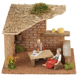 Osteria con contadini cm 19x15x14 h