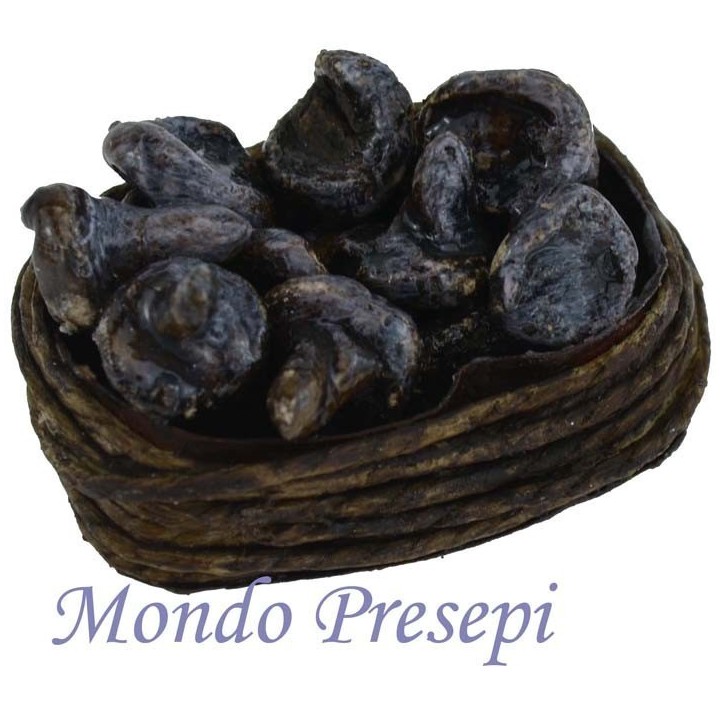 Cesto basso con funghi