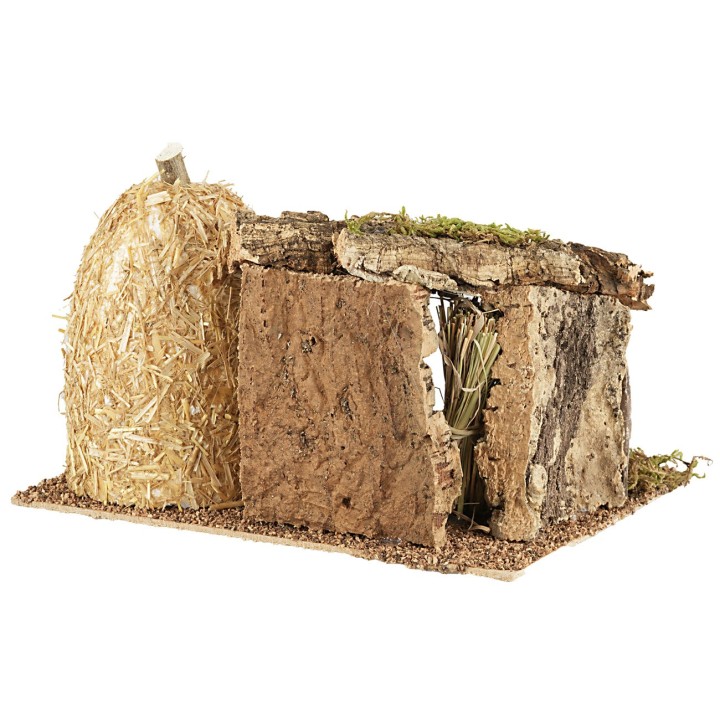 Recinto di pecore con fienile cm 21x16x15 h