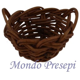 Cesta de lujo en mimbre con asas de 2,7 cm.