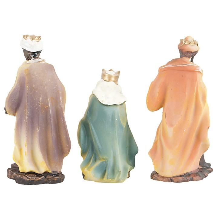Set tre Re Magi in resina serie 9 cm