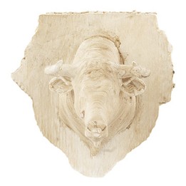 Sign with bull's head 4.5 cm