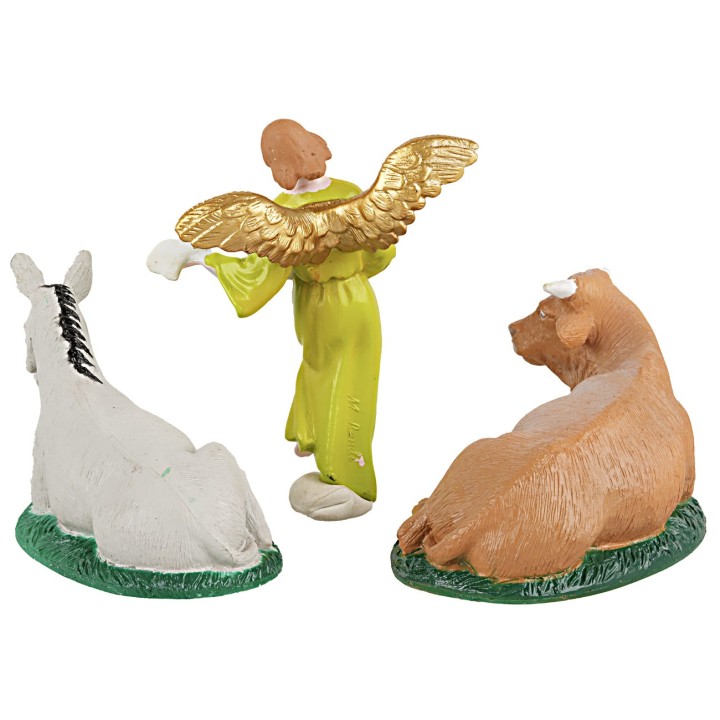 Donkey ox and Angel Gloria Set for Nativity Scene