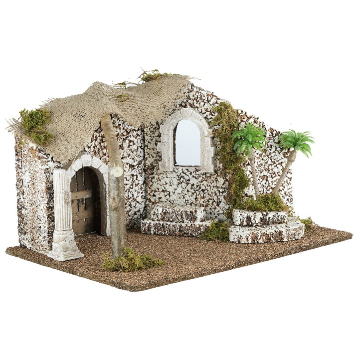 Capanna con tenda palestinese cm 46x32x26,5h
