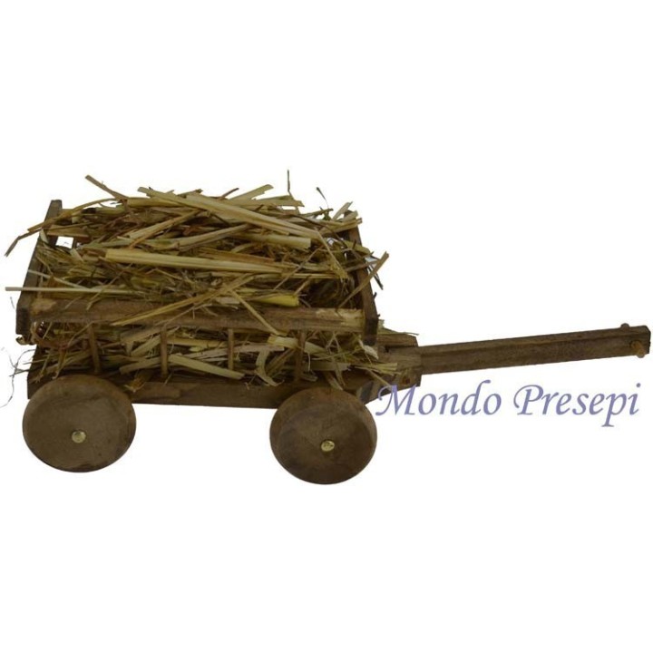 Cart in wood with straw