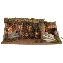 Grotta con luci cm 53,5x25x20 h