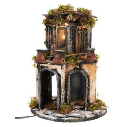 Circular village in Neapolitan style complete with lights cm Ø