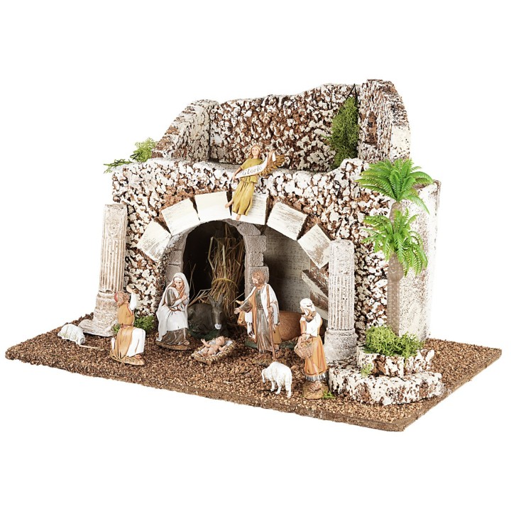 Capanna palestinese con Natività Landi Moranduzzo cm 44x28,5x29h