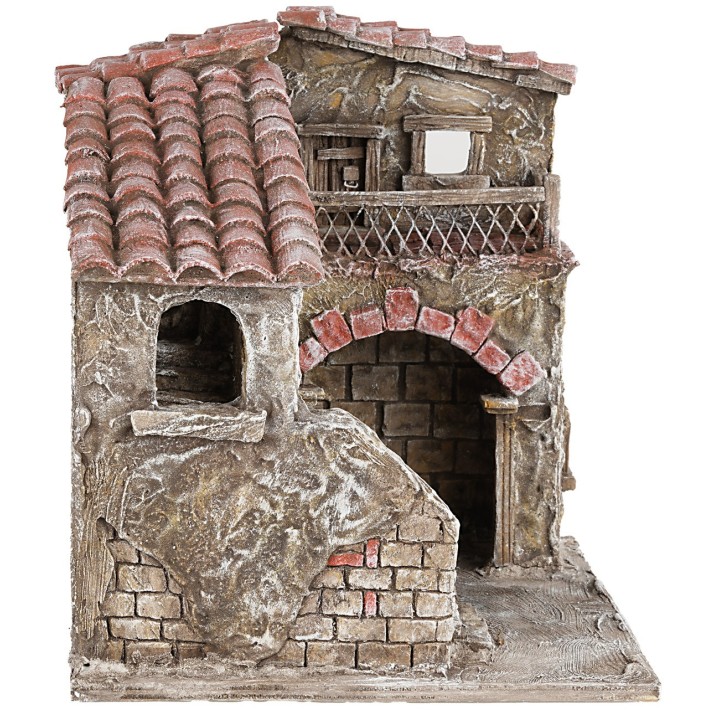 Palazzo con patio interno e scalinata cm 22,5x22,5x24,5 h