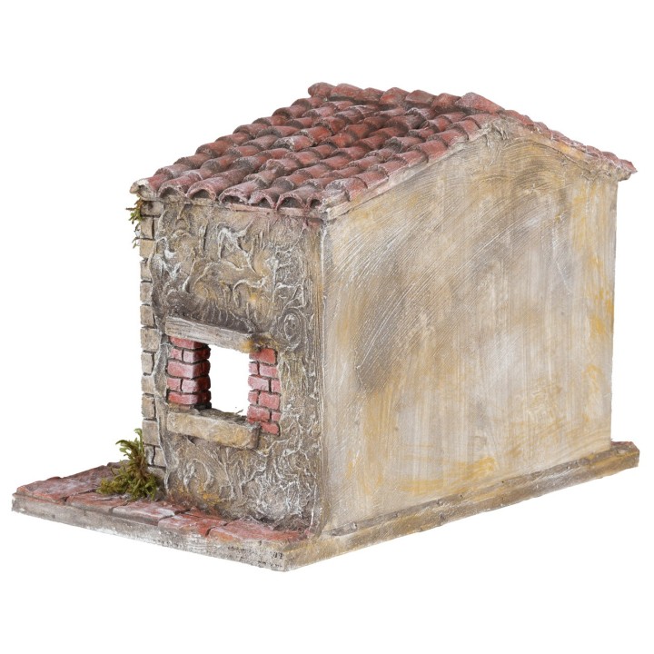 Capanna artigianale di pregio per presepe cm 30x18x21h